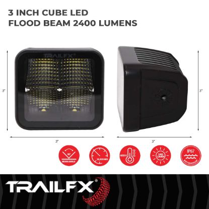 Picture of TrailFX Driving Light - 2X2CFBK