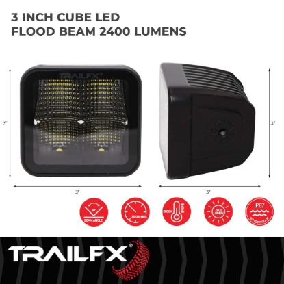 Picture of TrailFX Driving Light - 2X2CFBKPR
