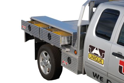 Picture of Unique Truck Accessories Truck Bed Side Rail Tool Box - HTD72