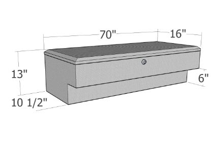 Picture of Unique Truck Accessories Truck Bed Side Rail Tool Box - RB172