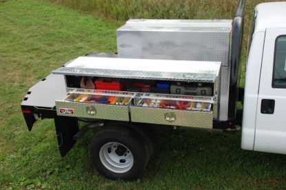 Picture of Unique Truck Accessories Truck Bed Side Rail Tool Box - TB400-72-BD
