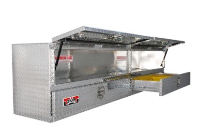 Picture of Unique Truck Accessories Truck Bed Side Rail Tool Box - TB400-96D-BD