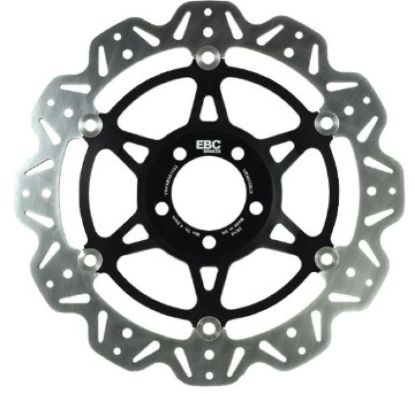 EBC FRONT FLOATING 381MM/15" OS VEE ROTOR WITH BLACK HUB 6MM