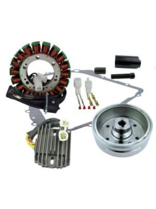 RMSTATOR FLYWHEEL + PULLER STATOR REG REC CRANKCASE COVER GASK