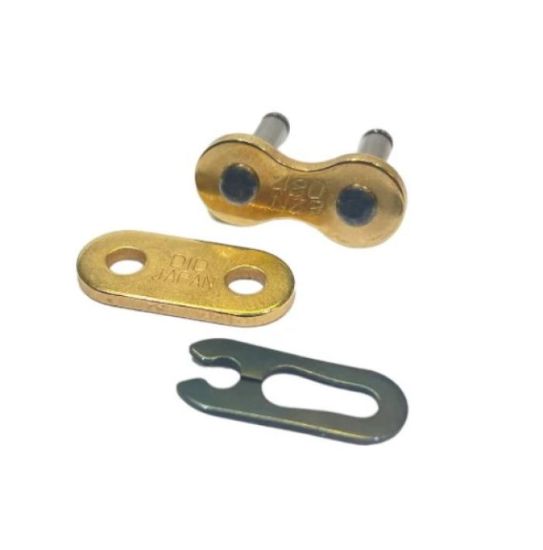 D.I.D CONN LINK 420NZ3 G&B FJ PRESS FIT CLIP TYPE GOLD & BLACK