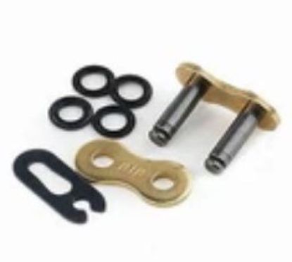 D.I.D CONN LINK 520VX2 G&B FJ PRESS FIT CLIP TYPE GOLD & BLACK