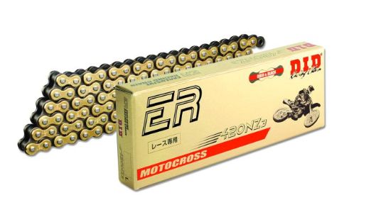 D.I.D NON-SEALED CHAIN 420NZ3 GOLD & BLACK 104RB