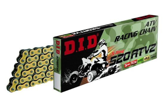 D.I.D X-RING 520ATV2 GOLD & BLACK 94FB