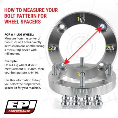 EPI WHEEL SPACER 1" - 5/114 (5.4.5") 12MM STUD 1.5 THREADS