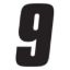FX 2015 NUMBERS STANDARD 8" BLACK 9