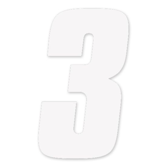 FX 2015 NUMBERS FACTORY 4" WHITE 3