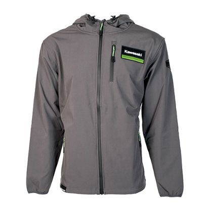 FACTORY EFFEX KAWASAKI SOFT-SHELL JACKET / GRAY XXL