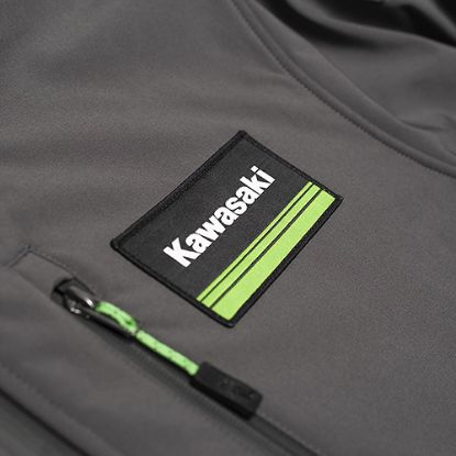 FACTORY EFFEX KAWASAKI SOFT-SHELL JACKET / GRAY XXL