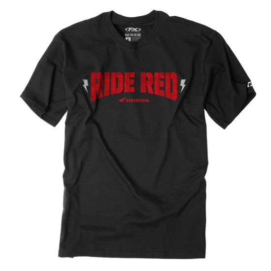 FACTORY EFFEX HONDA RIDE RED BOLT T- SHIRT / BLACK (XL)