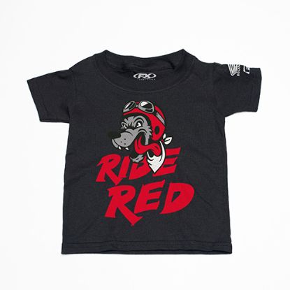 FACTORY EFFEX HONDA RIDE RED WOLF TODDLER T-SHIRT / BLACK 4T