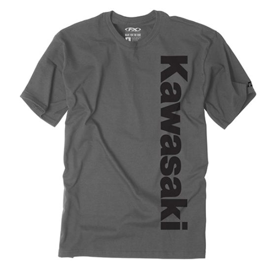 KAWASAKI VERTICAL T- SHIRT / CHARCOAL (M)