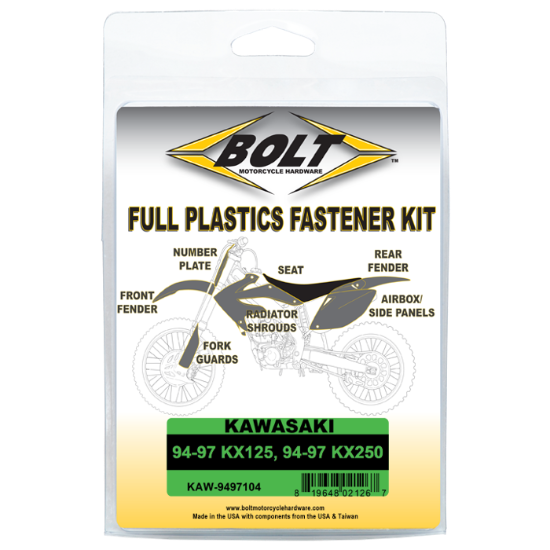 BODY WORK FASTENER KIT - KAW