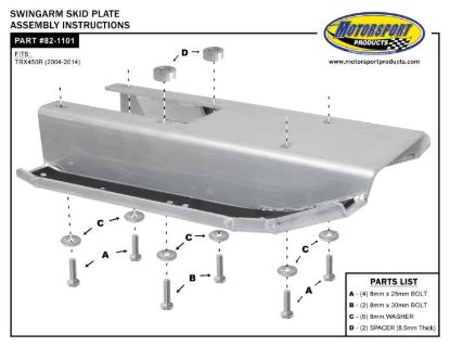 SKIDPLATE SWINGARM TRX400EX