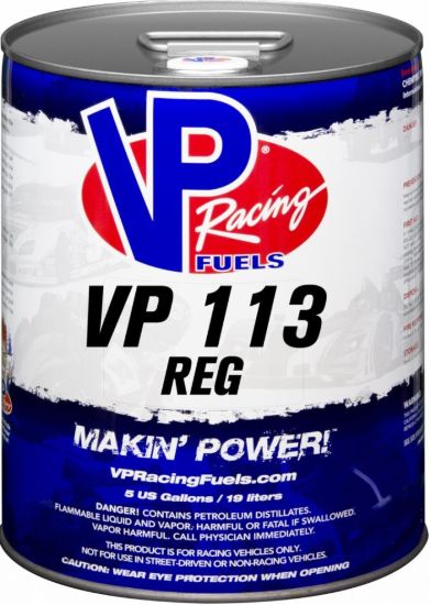 VP RACING FUELS VP 113 REG 5 GALLON PAIL