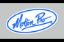 DECAL, 6" OVAL, BLUE ON WHITE