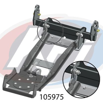 KFI PLOW MOUNT POL RANGER 1000 GLACIER ADAPTER ORIGINAL TUBES