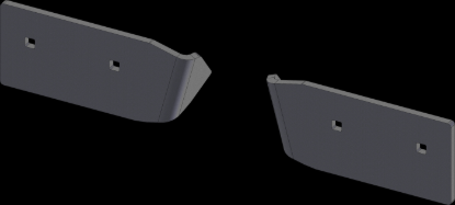 KFI WEAR BAR CENTER KIT V-PLOW (2PC)