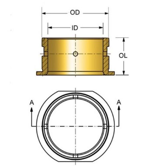 KPMI BUSHING, CRANKSHAFT, -.010 ID, BSA, A10, 1962-1970