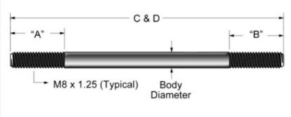 KPMI CYLINDER STUD HT STEEL STD. LENGTH