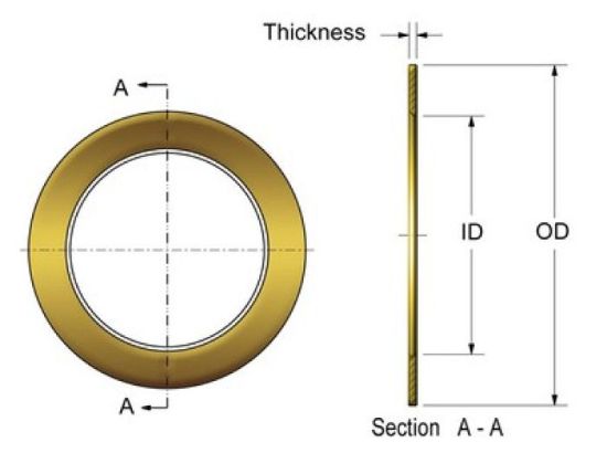 KPMI THRUST WASHER, CLUTCH, C674, TRIUMPH®, 650/750, 1963-198