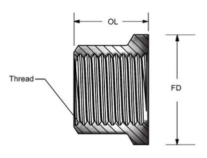 KPMI NUT (CYLINDER STUD) HT STEEL 3/8-24