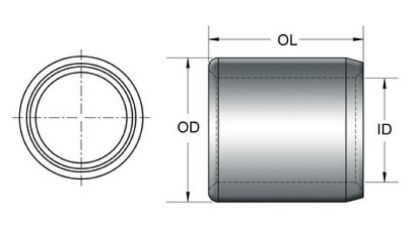 KPMI DOWEL PIN, STEEL (PKG. OF 8), 0.4365" OD