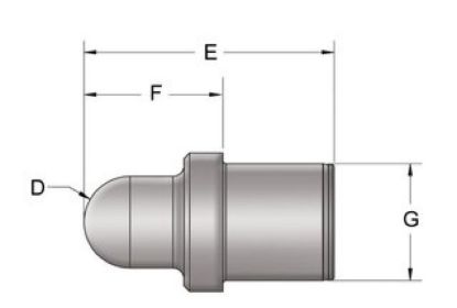 KPMI PUSH ROD BLANK HT STEEL ENDPIECES PKG. OF 2 FF)