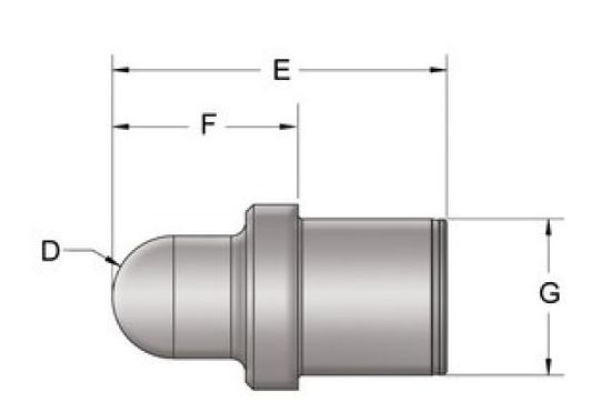 KPMI PUSH ROD BLANK HT STEEL ENDPIECES PKG. OF 2 FF)