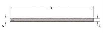 KPMI PUSH ROD BLANK HT STEEL ENDPIECES PKG. OF 2 FF)