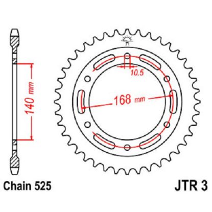 JT SPROCKET R 47 TOOTH