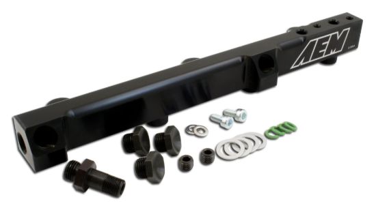 AEM ELECTRON HIGH VOL FUEL RAIL BK HON - 25104BK