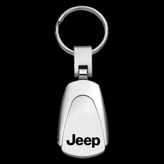 AUTO GOLD TEARDROP KEYCHAIN JEEP - KC3JEE