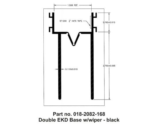 AP PRODUCTS DOUBLE EKD BASE-BLACK - 0182082168