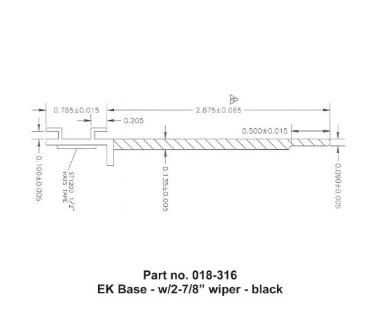 AP PRODUCTS EK SEAL BASE W/WIPER BLAC - 018316