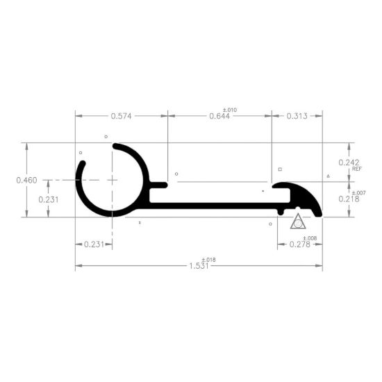 AP PRODUCTS AWN. RAIL P.WHT 16' EA - 0215100116