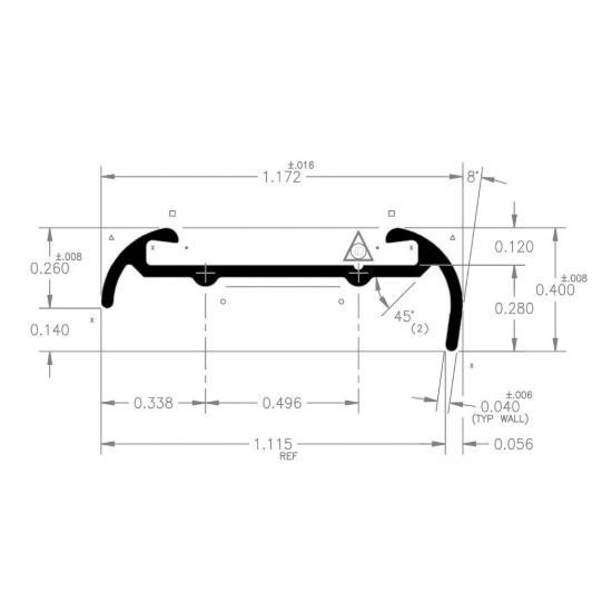 AP PRODUCTS SHORT LIP P.WHT 16' EA - 0215160116