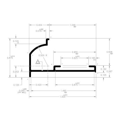 AP PRODUCTS GTR RAIL BLK 8' EA - 021562028