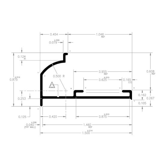 AP PRODUCTS GTR RAIL BLK 8' EA - 021562028
