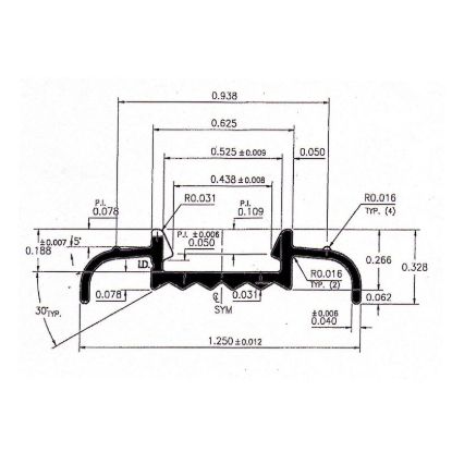 AP PRODUCTS MOLDING TRIM BLK 16' EA - 0215640216