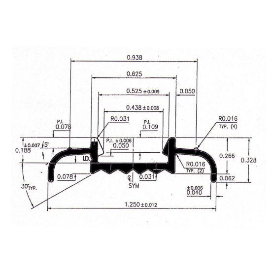 AP PRODUCTS MOLDING TRIM MILL 16' EA - 0215640316