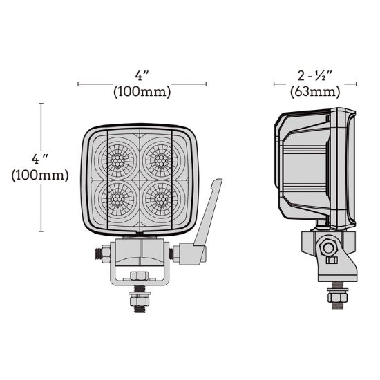 ARC LIGHTING WORK POD TASK MX 5' WORK LIGHT BRKT - BB45081