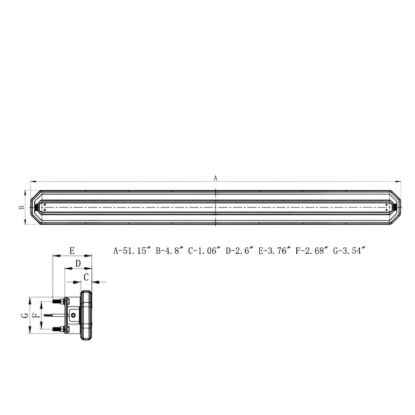 ARC LIGHTING WORK BAR STROBE 51  DUAL COLOR MINI - BB6105A