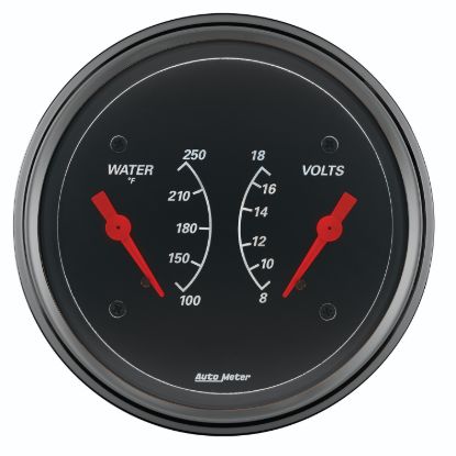 AUTO METER BLACK 3 3/8 WATER/VOLT - 1430