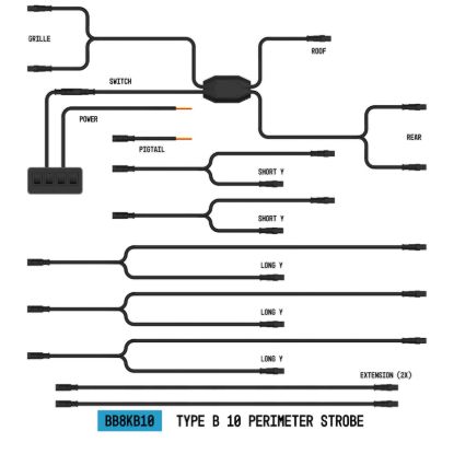 ARC LIGHTING STROBELINK WIRING HARNESS - BB8KB10