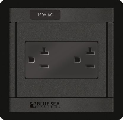 BLUE SEA PANEL 360 120VAC DUAL OUTLET - 1479BSS